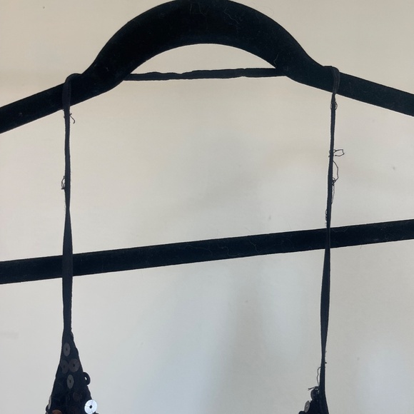 vintage black sequin halter top - Picture 3 of 5